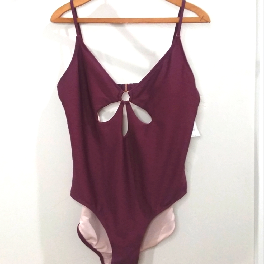 Time and Tru NWT one-piece swimsuit with peepholes
